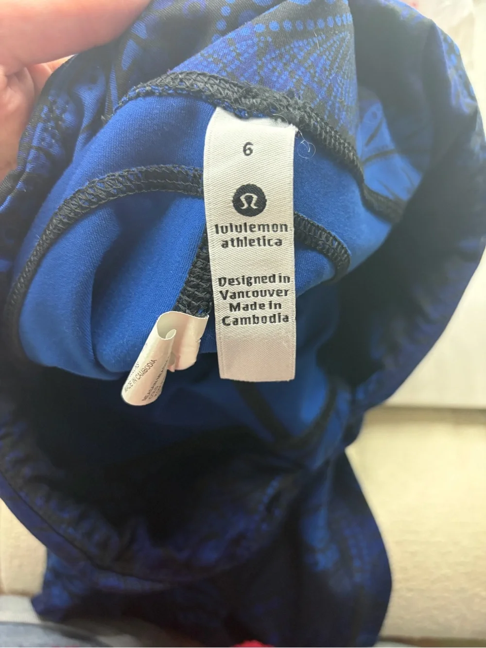 lululemon athletica Dark Blue Leaf-Pattern Leggings